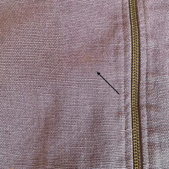 Coldwater Creek Purple 100% Linen Fill Zip Hooded Jacket Size XL Fall Casual - Picture 8 of 9